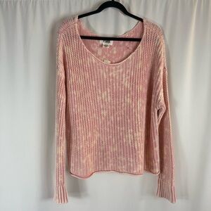 NWT PINK Victoria's Secret Pink and Cream Knit Top Size:M